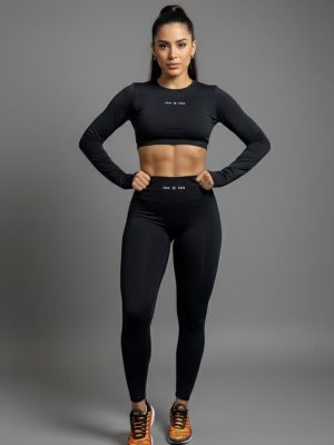 SET LEGGINS+TOP ESSENTIAL PRO BLACK
