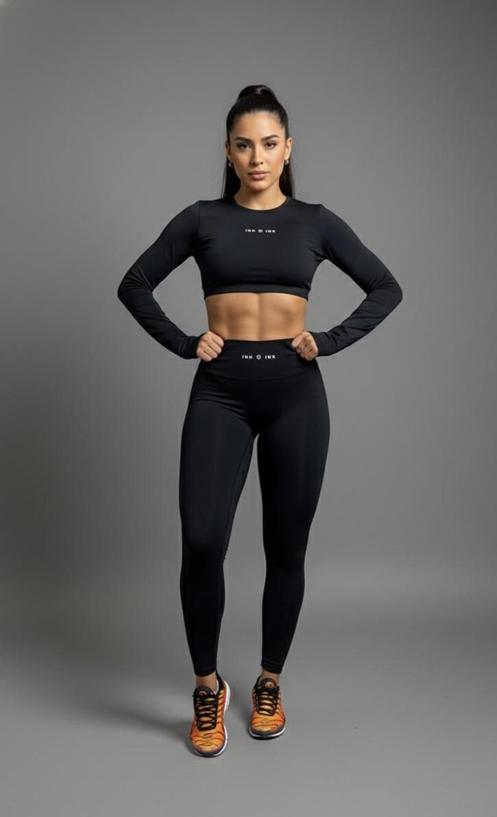 SET LEGGINS+TOP ESSENTIAL PRO BLACK